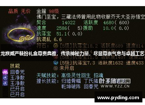 龙族威严装扮礼盒尊贵典雅，传承神秘力量，尽显尊崇气息与卓越工艺